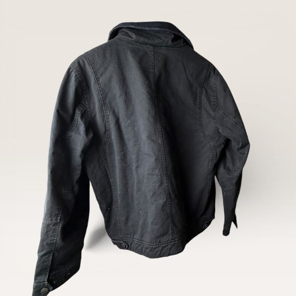 Levis Denim Jacket Adult Medium Black Sherpa Lined Red Tab Trucker Fleece Men - Picture 6 of 8